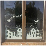 Resim Matris Yılbaşı temalı cam Stickerı 