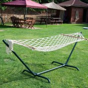 Resim Metal Ayaklı Örgülü Hamak 