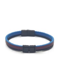 Resim Unisex Mıknatıs Kilitli Deri Bileklik - Mkdb-90 Çok Renkli 