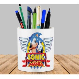 Resim Sonic Mania Kaktüs Sukulent Saksı Kalemlik 