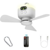 Resim Liangmei Tavan Vantilatörü Taşınabilir Kamp Çadırı Tavan 1 Adetli Set 