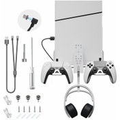Resim Cbtx Playstation Ps5 Slim Duvar Montajı Denetleyicisi Şarj Cihazı Kulaklıklı Asma Braket İçin Jys P5177 