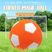 Resim Boyut 4 ve 5 Kavisli Sihirli Futbol Topu - Makine dikişli EVA Eğitim ve Maç Topu, Daha İyi Tutuş için Dokulu Oluklar ile Turuncu/Beyaz Tasarım Pratik, Oyunlar ve Tatil Hediyeleri (Paskalya, Sevgililer Günü, Ramazan, Yeni Yıl) için, Futsal Topu | Dinamik Tasarım | Dayanıklı EVA, Futbol Aksesuarları 