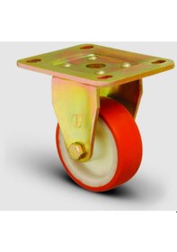 Resim Emes Ed02zbp55 Sabit Maşalı Poliüretan Kaplı Tekerlek Çap:55 