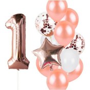 Resim Rg Erkek Kız İlk Doğum Günü Balonları 12 Adet Pembe Mavi Numarası Doğum Günü Dekorasyonu 1, 2, 3, 4, 5, 6, 7, 8, 9 Yıl 1 Set 