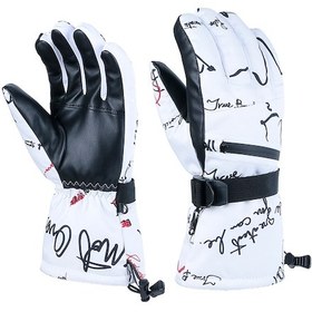 Resim Yuntech01 Kışlık Sıcak Tutan Kayak Eldiveni - M Boy, Çok Renk Seçeneği Beyaz 