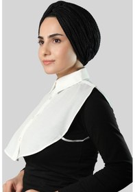 Resim Hürrem Bone Krem Gömlek Yakalı Boyunluk Terikoton Düz 1015 40 Krem 