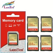 Resim LansTen Yüksek Hızlı Bellek Kartı - 16GB, 32GB, 64GB, 128GB, Sınıf 10, 3D/4K Video Desteği, Kamera, Akıllı Telefon ve Daha Fazlası İçin Dayanıklı Tasarım - Pilsiz, Kamera Kartı 