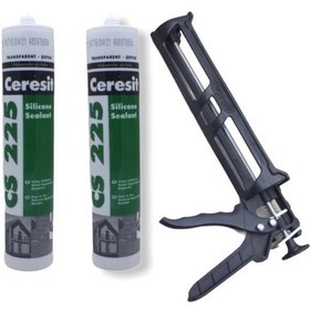 Resim Ceresit Şeffaf Silikon 2'li Set & Plastik Silikon Tabancası 