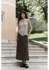 Resim Mai Collection Mai Studios Co. Garias Cepli Uzun Batik Desenli Kahve Etek Kahve 