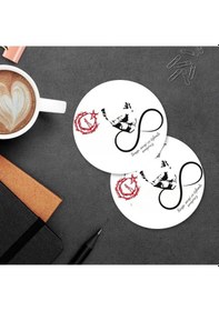 Resim Atatürk Tasarımlı Mdf İkili Bardak Altlığı Ahşap 