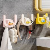 Resim 1/2 Adet Delme Gerektirmeyen Duvara Monte Edilebilen Terlik Askıları - Antre ve Banyo Depolama için Sevimli Karikatür Tasarımlı, Yerden Tasarruflu Dayanıklı Plastik Terlik Düzenleyici (Kolay Kurulum), Banyo Aksesuarları, Eğlenceli Ev Dekoru, Kullanışlı Kancalar 