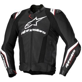 Resim Alpinestars Missile V3 Ignition Deri Korumalı Motosiklet Montu Siyah Beyaz 