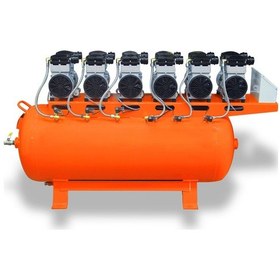 Resim Grayzer GPA1100 300 L 6 Kafa Sessiz ve Yağsız Hava Kompresörü 