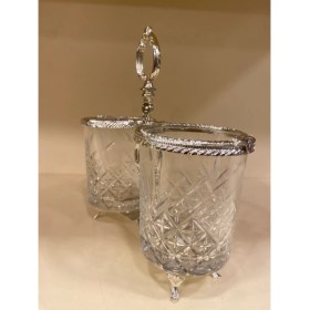 Resim Plus Home Kaşıklık 2'li Gümüş Döküm Pirinç Kesme Cam 