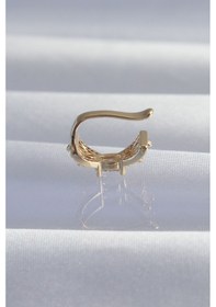 Resim Pirinç Gold Renk Zirkon Taş Kaplama Earcuff Küpe - Ebj240820w26737 Diğer 
