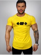 Resim Black İstanbul Bench Press Baskılı Fitness T-shirt 