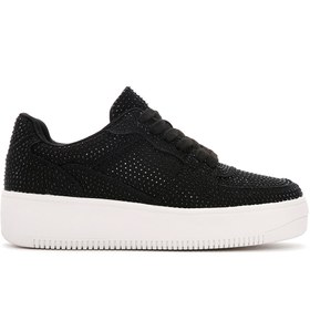 Resim Derimod Kadın Siyah Kalın Tabanlı Taşlı Sneaker 24sfd432314 