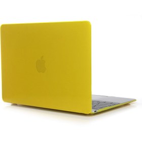 Resim Arabulalaca Macbook Pro 13.3'' A 1502 - A 1425 Kılıf Mat Doku Hardcase Kapak Sarı 