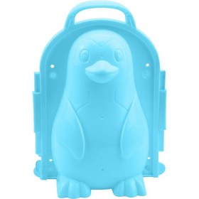 Resim Xindoker Mavi Plastik Kartun Penguen Şeklinde Kayak Ve Plaj Oyuncakları, 16.5cm Büyüklükte 3d Kuma Mould Mavi 