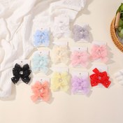 Resim Darbiny 2'li Şık Kelebek Fiyonk Saç Tokaları Gençler İçin - Çok Yönlü Düz Renk, Polyester & Demir, Günlük Kıyafetler İçin Mükemmel, Kızlar İçin Kelebek Saç Aksesuarları 
