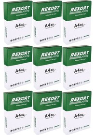 Resim Mopak Rekort A4 80gr/m2 Fotokopi Kağıdı 4500 Adet 9pk 500 