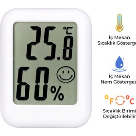 Resim Bood NM-30 Dijital Termometre | Nem Ölçer, Sıcaklık & Nem Takip Cihazı, LCD Ekran 