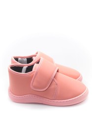 Resim KU&PA SHOES Pas Pembe Kids Çocuk Unisex Panduf Ayakkabı Cırtlı Rahat Kaydırmaz Taban Ev Patiği KP-2003 