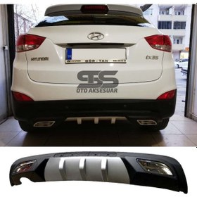 Resim Hyundai İx35 Difüzör Arka Tampon Eki 2 Egzoz Çıkışlı Gri 
