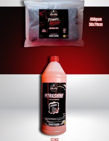 Resim panicshine UltraShine Yoğun Cilalı Oto Şampuan + TowelRush 50x70cm 450GSM Kurulama Havlusu 