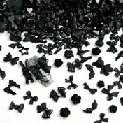 Resim 30 Adet Gotik İlhamlı Siyah Çivi Sanat Çiçekleri - Moda DIY Çivi Aksesuarları, Karanfil, Bağlar ve Yıldızlar, Alkol-Free, Çok Amaçlı Çivi Sanat Aletleri ve Aksesuar Seti 