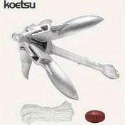 Resim KOETSU 1.59KG Galvanizli Demir Katlanır Çapa - Pas Dirençli, Kano, Kano, Paddle Board & Küçük El Sanatları için İdeal 