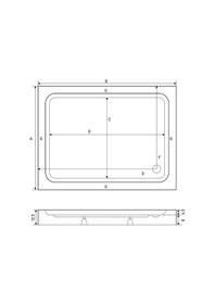 Resim Shower 100x115 Dikdörtgen Monoblok Duş Teknesi 