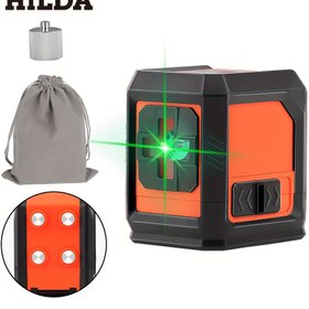 Resim HILDA 2 Çizgili Lazer Terazisi, Kendiliğinden Hizalamalı Yatay & Dikey Yeşil Çapraz Çizgiler - Pille Çalışan Taşınabilir Olmayan Lazer Çizgi, Ev Dekorasyonu, Projeler İçin 