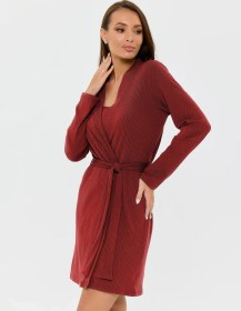 Resim U.aman's Ev Bornozu Ve Sabahlık Takım 303335351 Bordo 