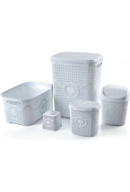 Resim Starseven Çeyiz Seti Rattan 5 Parça Örgülü Çeyiz Seti 