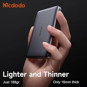 Resim Mcdodo MC-4651 10000mAh 20W Metal Ultra İnce Manyetik Kablosuz Powerbank - Siyah 
