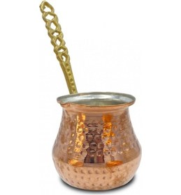 Resim Antepsepeti Bakır Tombik Cezve Takımı 3'lü Set 