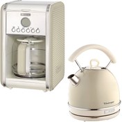 Resim ARİETE Vintage Bej Filtre Kahve Makinesi Ve Vintage 1.7 Litre Kettle Seti 