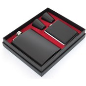 Resim RiverWorld River World Matara Seti Paslanmaz Çelik Sigara Tabakalı ve 2 Shot Bardaklı 