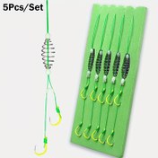 Resim 5'li Set Balıkçılık Kancası - Çift Uçlu Yaylı Sazan Oltaları ve Barbalı Yem Takviyesi ile Daha Fazla Balık Yakalayın, Noel için İdeal, Şükran Günü İçin Mükemmel 
