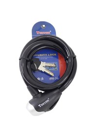 Resim T.concept Tonyon Dayanıklı Güçlendirilmiş Çelik Halat Anahtarlı Bisiklet Kilidi 120 Cm Siyah 