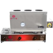 Resim Üç Demlikli Elektrikli Tüplü Çay Kazanı 60LIK Model Kaynaklı Premium 