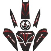 Resim SEVGENT Kawasaki Zx10R Uyumlu Siyah Kırmızı Tank Pad Set 