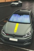 Resim nehay shop Oto Kaput Şerit özel yeni sticker Kılçık Tasarımlı Sarı 15*60 Cm 