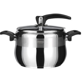 Resim Amboss Amber Amber 8 Lt Klasik Düdüklü Tencere Siyah Gri 