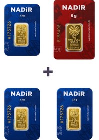 Resim Nadir Gold 24 Ayar 12,5 Gram Külçe Altın 1 Adet 5 Gram Külçe Altın + 3 Adet 2,5 Gram Külçe Altın 
