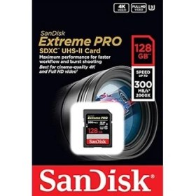 Resim Sandisk 128GB Extreme Pro Hafıza Kartı, 300MB/SN'E Kadar - SDSDXPK-128G-GN4IN 
