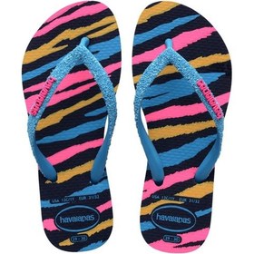 Resim Kids Slim Glitter Trendy Navy Blue/turquoise Çocuk Terlik 4146976-1327-2159 Lacivert 