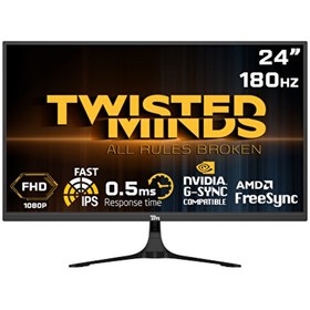 Resim Twisted Minds TM24FHD180IPS 24" FHD 180 Hz 0.5 ms HDMI DP HDR10 Fast IPS Çerçevesiz Gaming Monitör Twisted Minds